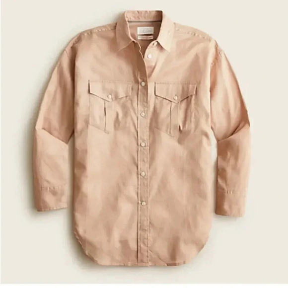 J. Crew Tops - NWT-  J. Crew relaxed fit shirt in herringbone twil